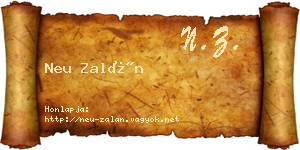 Neu Zalán névjegykártya